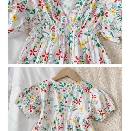Váy QC Hè Thu Cho Bé cotton 100% Váy mùa thu bé gái thoáng mát, mềm mịn, sắc nét 2-3-4-5-6 tuổi