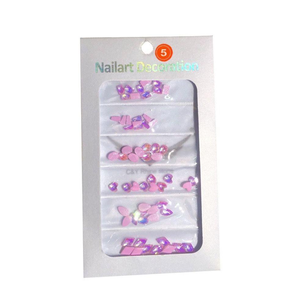 OCEANMAP Phụ Kiện Trang Trí Móng Tay 3D Hình Chữ Nhật Đế Phẳng Chuyên Dụng Cho Salon