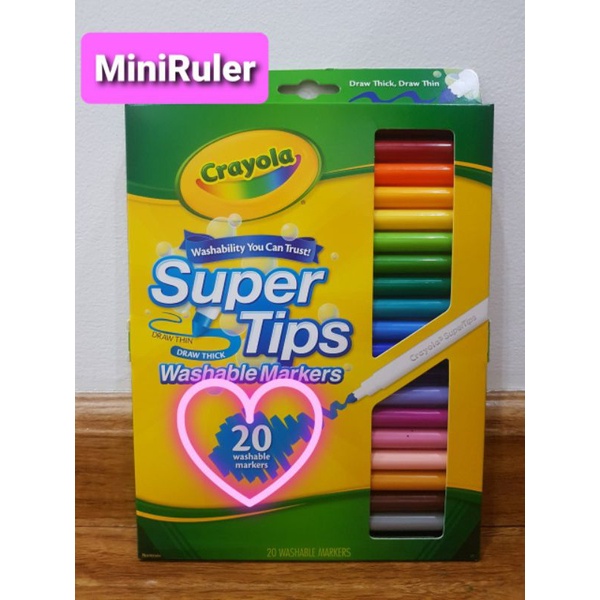 Bộ 20 màu bút lông Crayola Supertips (free 1 bút bi)