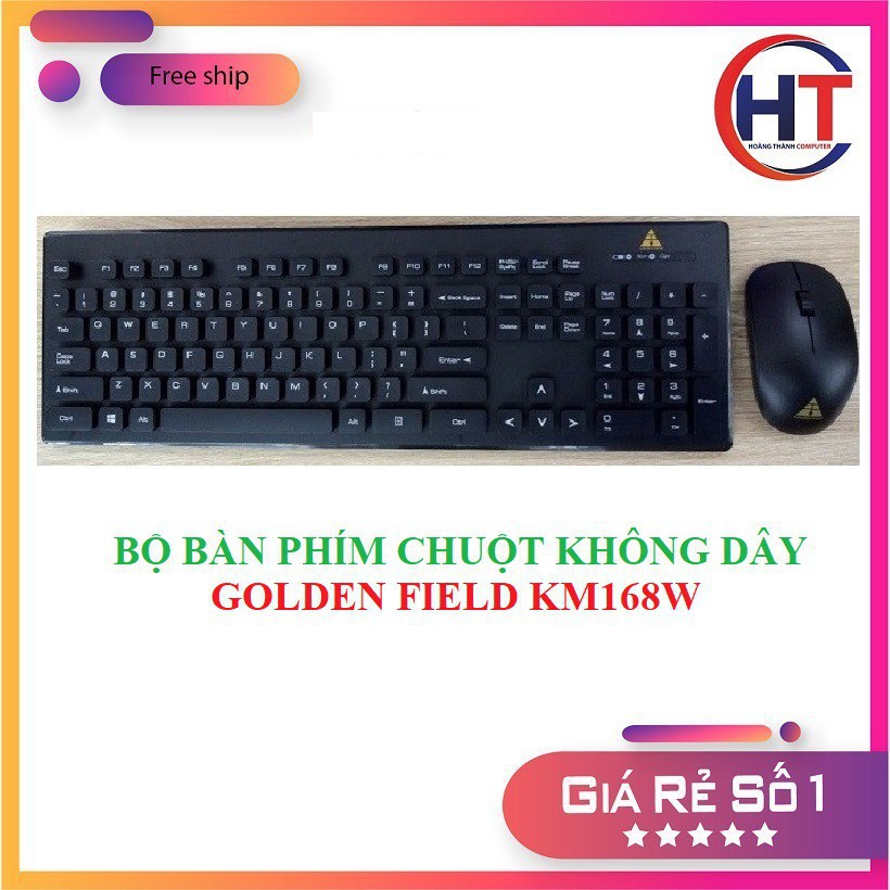Bộ bàn phím và chuột không dây GOLDEN FIELD KM168W | BigBuy360 - bigbuy360.vn