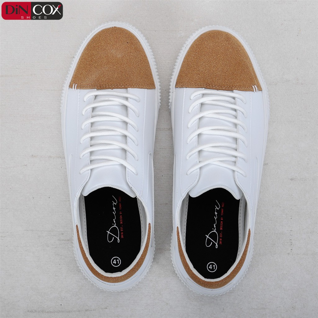 [COX] Giày Nữ/Nam Sneakers Dincox  D07 TAN- WHITE CHÍNH HÃNG