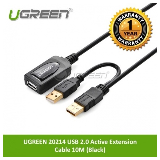 Cáp USB 2.0 nối dài Cao Cấp Ugreen 20214 20213 có nguồn USB Chính hãng US137