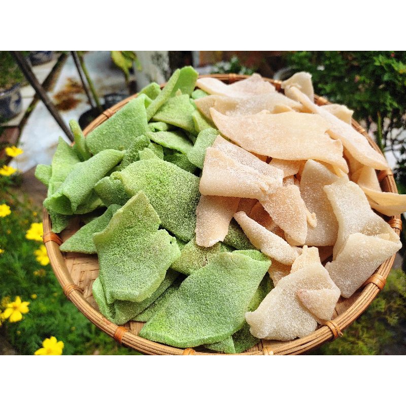 Mứt dừa non mix 2 vị 500g ( lá dứa, sữa)