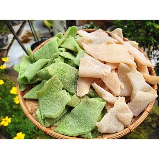 Mứt dừa non mix 2 vị 500g ( lá dứa, sữa)