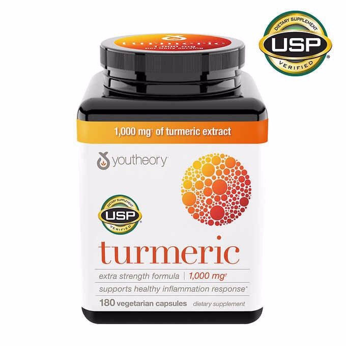Viên uống tinh chất nghệ Youtheory Turmeric 1000mg 180 viên nội địa mỹ