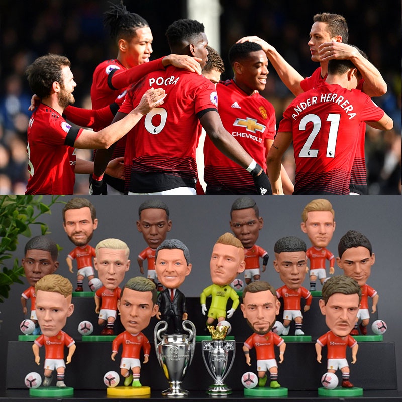 Mô Hình Nhân Vật Redmo001 Thiết Kế Độc Đáo Sáng Tạo Quỷ đỏ Cristiano Ronaldo, De Gea, Maguire, Pogba