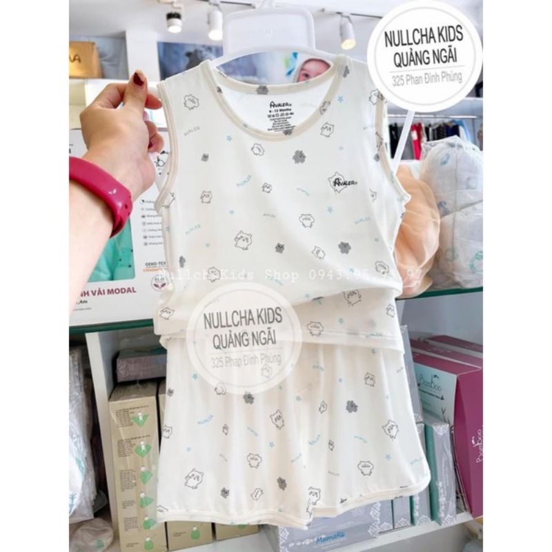 Bộ quần áo sát nách avaler mã 125 cho bé từ 6 tháng đến 4 tuổi