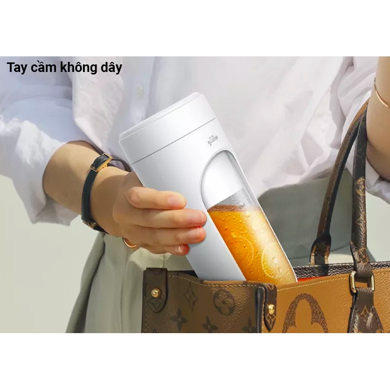 Máy xay sinh tố cầm tay không dây Deerma DEM-NU30 pin sạc tiện lợi - Hàng Chính Hãng