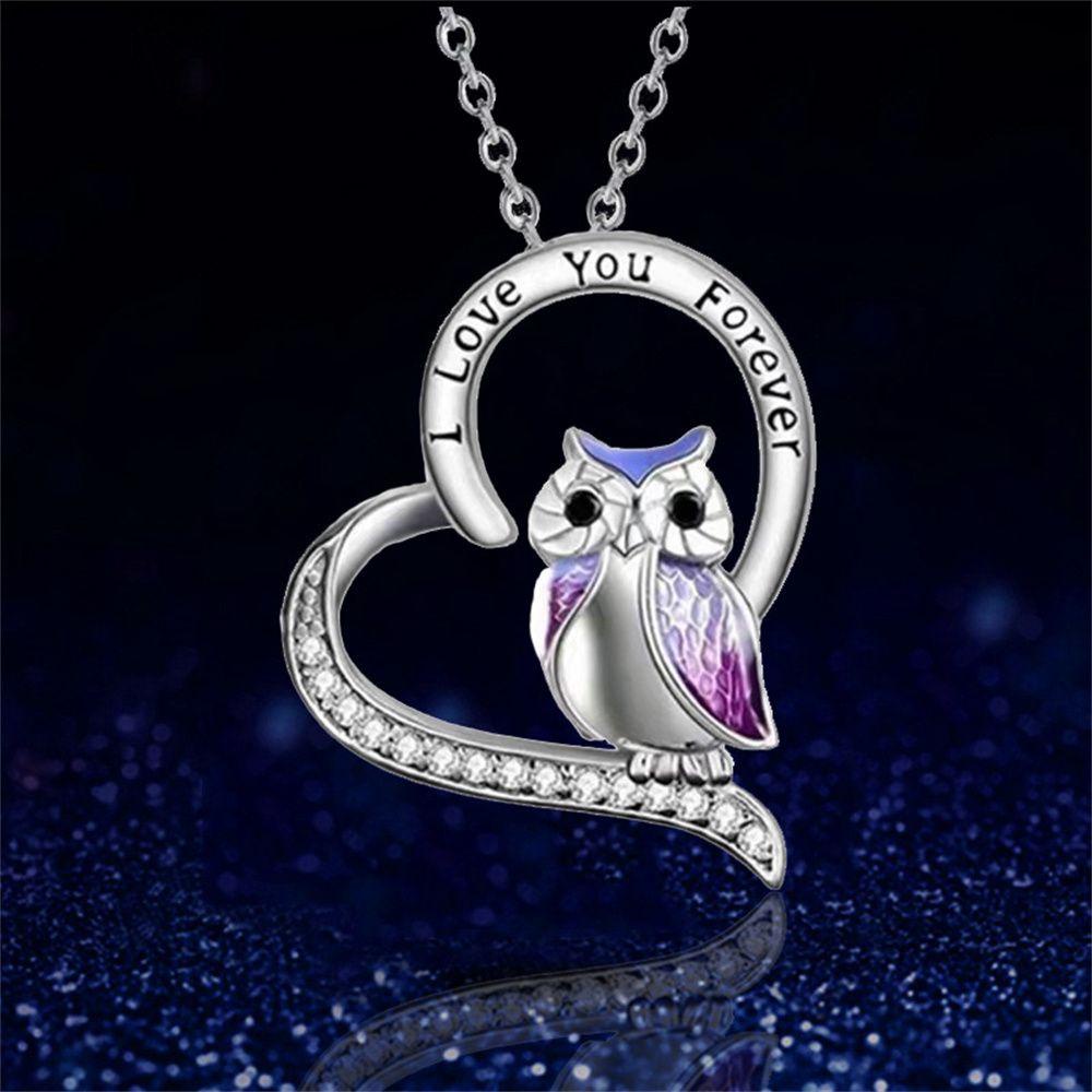 Vòng cổ Mặt Trái Tim Khắc Chữ I Love You Forever Dùng Làm Quà Tặng Ngày Của Mẹ