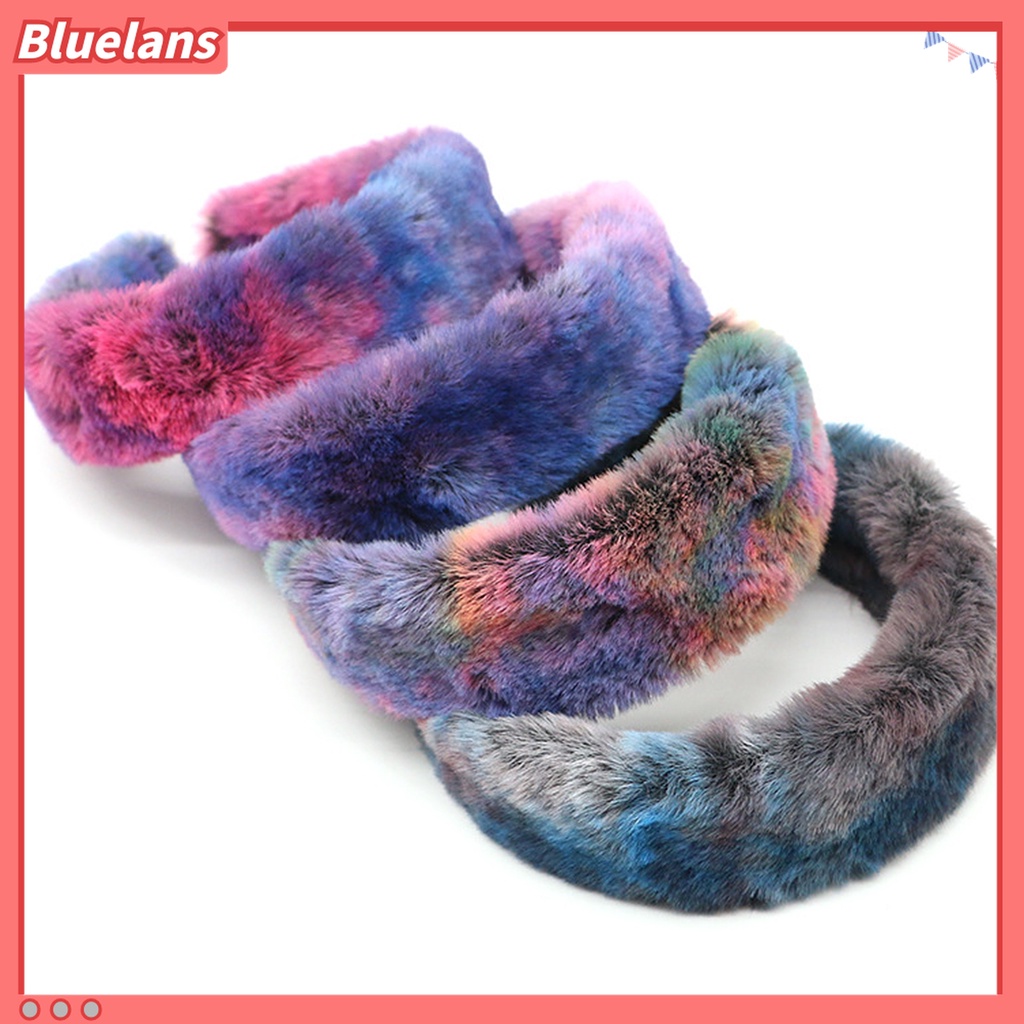 Băng Đô Lông Thỏ Nhân Tạo Nhiều Màu Phong Cách Retro Cho Nữ