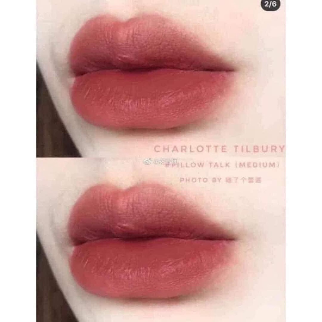 Son Charlotte Tilbury màu Pillow Talk Medium - Pillow Talk - Walk Of No Shame Mini 1.1g Fullbox