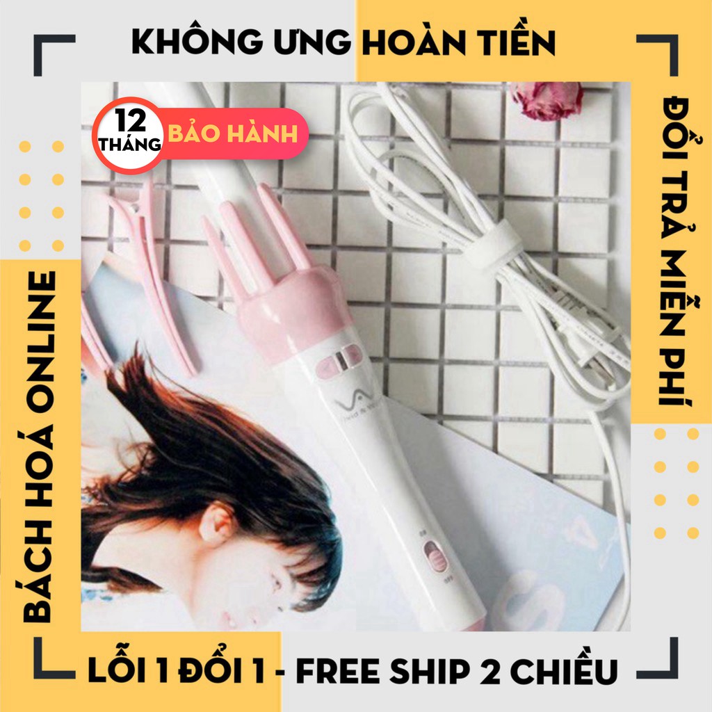 [Hàng Loại 1] Lược uốn xoăn cao cấp, máy uốn xoăn xoay tự động 360 độ đa năng