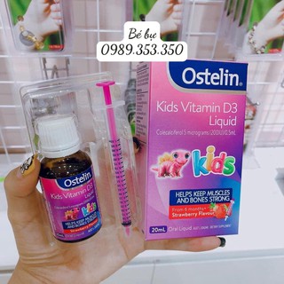 Vitamin D3 Ostelin kid liquid 20ml và Ostelin Infant Drop 2,4ml bổ sung cho trẻ