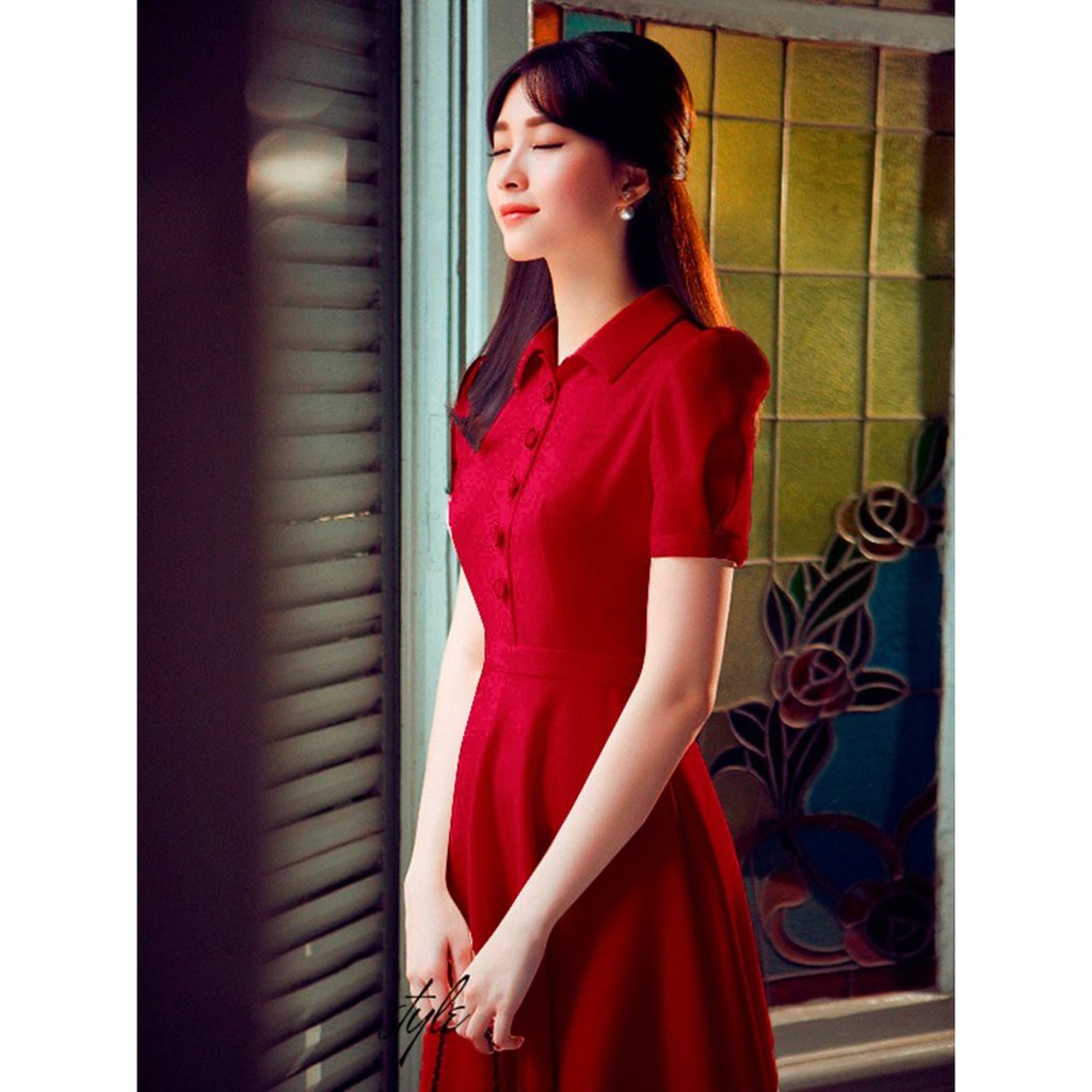 Đầm phong cách Vintage cổ sơ mi Misa Fashion MS320 - Lịch thiệp và quý phái