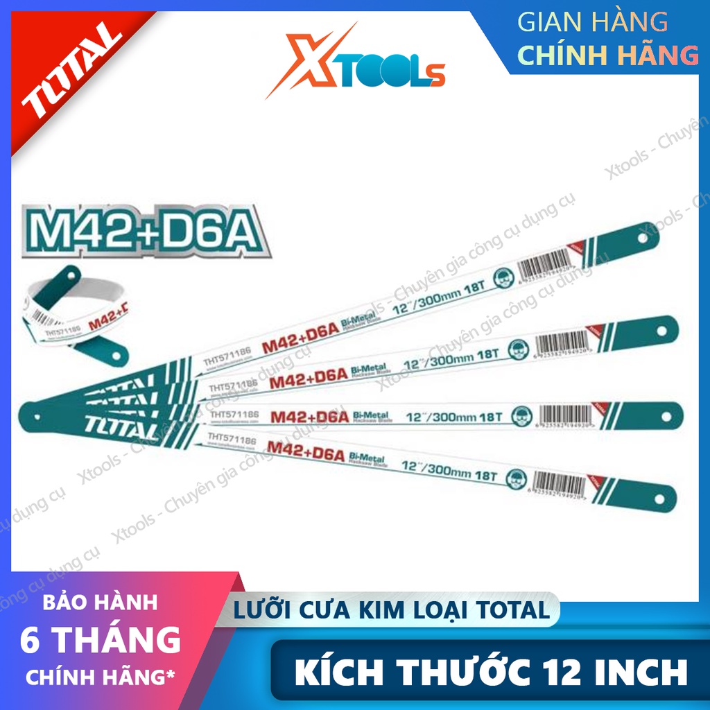 Lưỡi sắt kim loại cầm tay TOTAL 12inch hợp kim chống rỉ sét va đập thao tác cưa cắt nhanh chóng hiệu quả cao