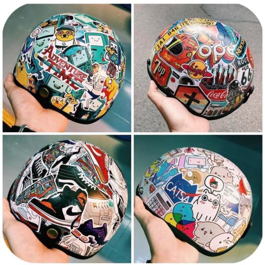 Combo 30 Sticker Chống Nước Decal Dán Điện Thoại Laptop Mũ Bảo Hiểm Vali Đàn Guitar Bình Nước Sổ Tay - Minh An Saigon