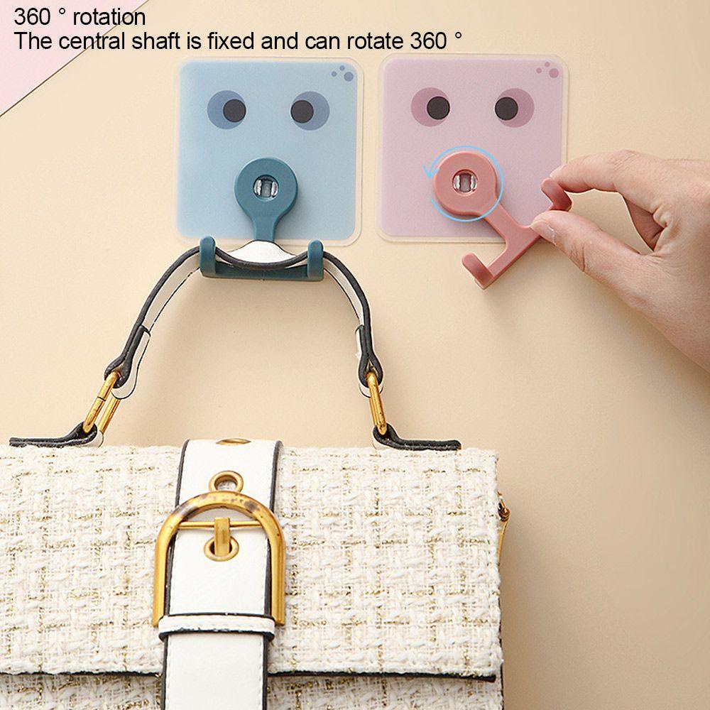 PISTA Set 5 Móc Treo Đồ Dán Tường Bằng Nhựa Không Cần Khoan Lỗ Đa Năng