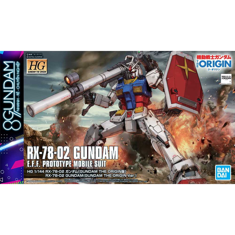 Mô Hình Lắp Ráp Gundam HG GTO RX-78-2 The Origin