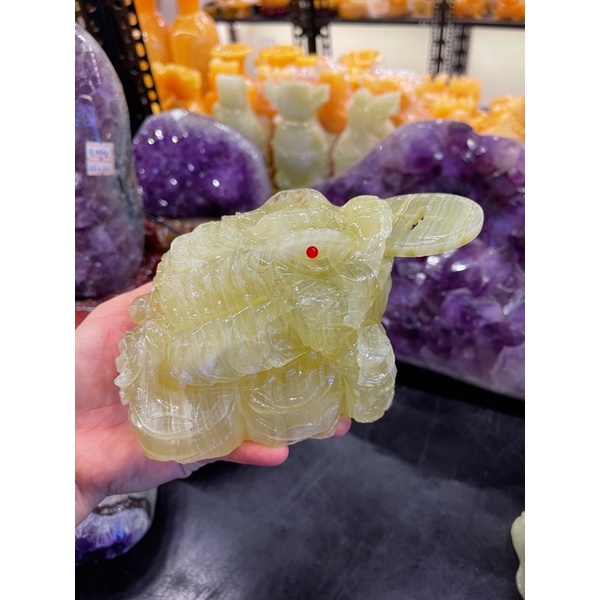 Cóc Thiềm Thừ Đá Ngọc Pakistan Xanh Phong Thuỷ