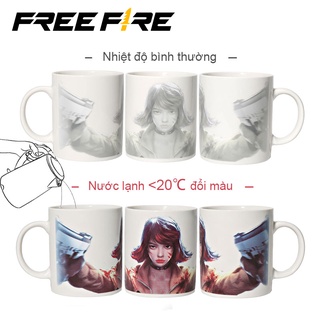Cốc FREEFIRE đổi màu đựng đồ uống lạnh in hình nhân vật Kelly đáng yêu cao cấp 350ml