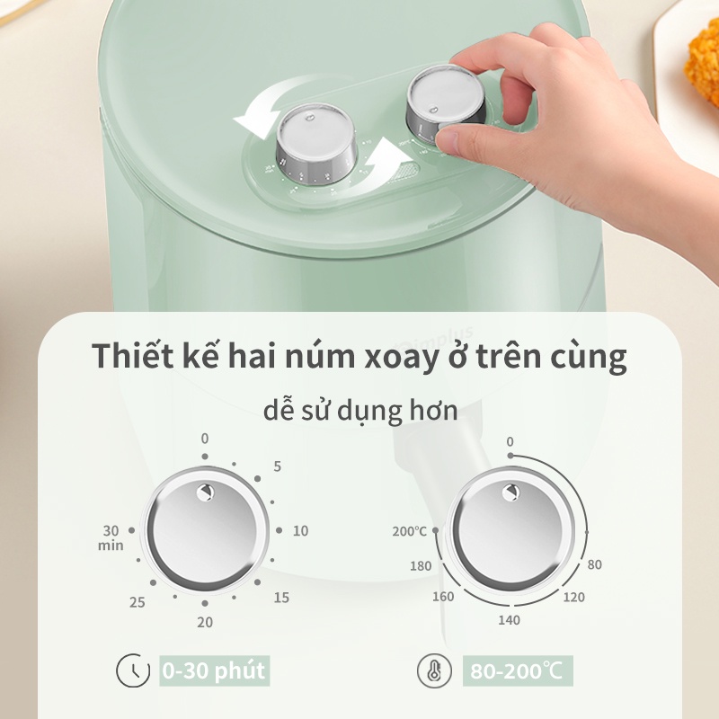 Nồi chiên không dầu Simplus Dung Tích Lớn 4L KQZG007 - Bảo Hành 1 Năm 1 Đổi 1