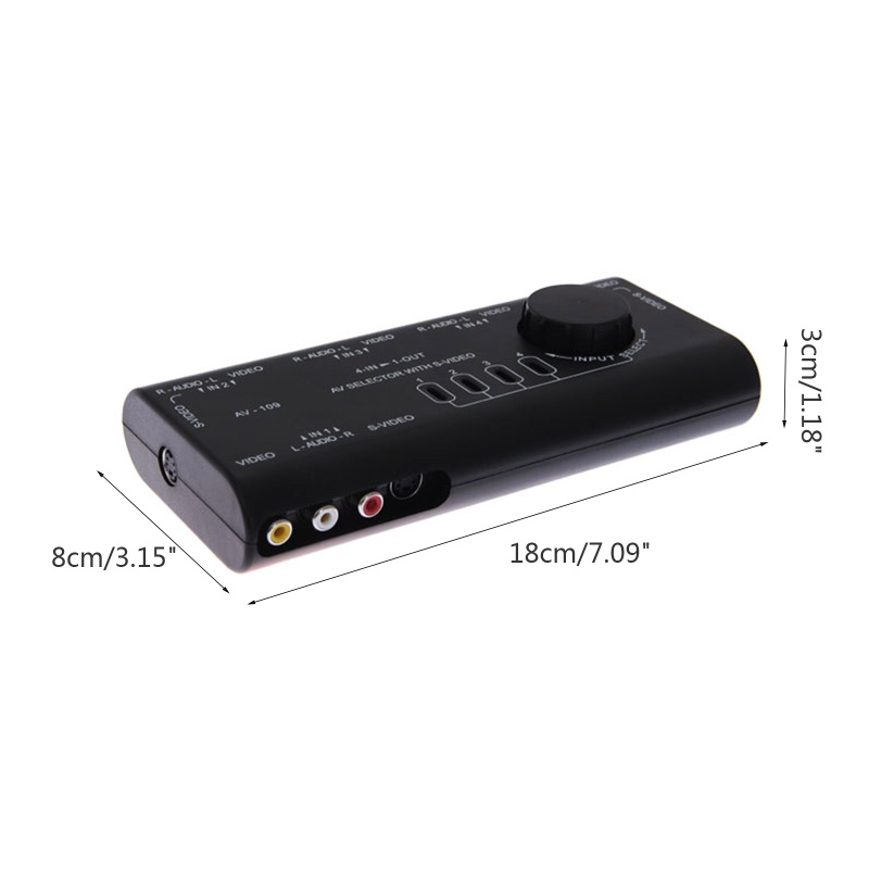 Công Tắc RCA 4 Trong 1 Dùng Cho Máy Chiếu / Laptop / TV