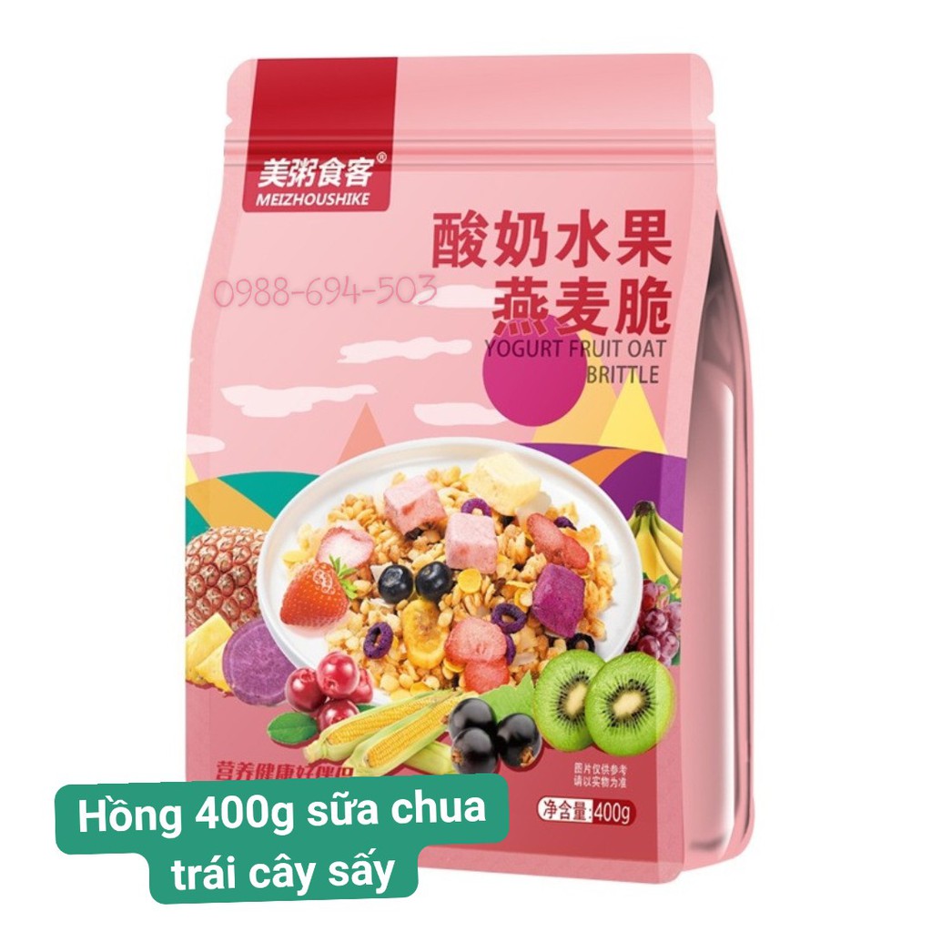 NGŨ CỐC SỮA CHUA, NGŨ CỐC HOA QUẢ ĂN KIÊNG GIẢM CÂN NHIỀU VỊ - Date mới