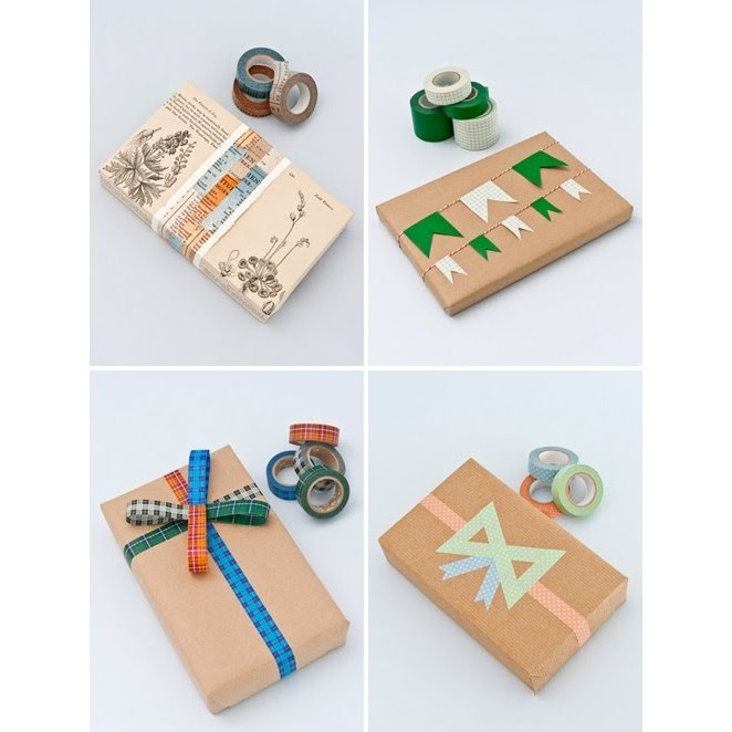 Combo 5 cuộn 10m x 1.5cm washi tape băng dính