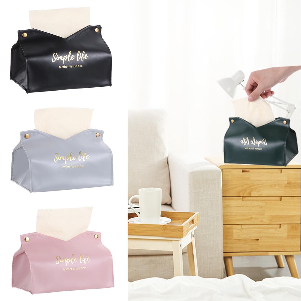 CONOPERY Hộp Da Đựng Khăn Giấy Để Bàn Trang Trí Nội Thất Ốp