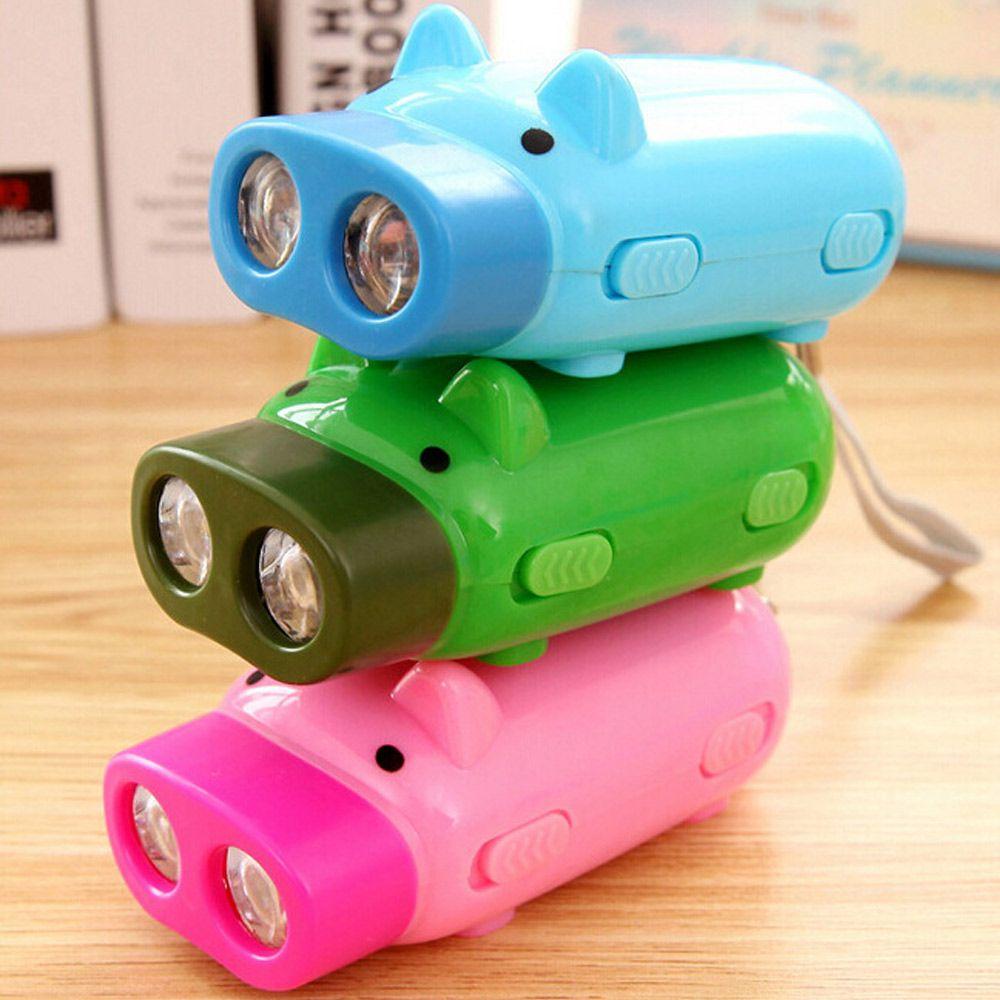 Đèn Pin Led Tự Cầm Tay Hình Chú Heo Dễ Thương