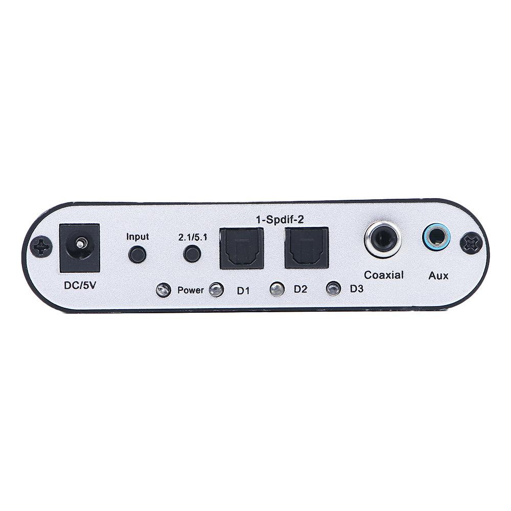 Bộ Thiết Bị Chuyển Đổi Âm Thanh Kỹ Thuật Số 1 Kênh RCA DTS AC3 AUX 3.5mm Sang 6RCA 5.1 DAC 5.1 HD AC3