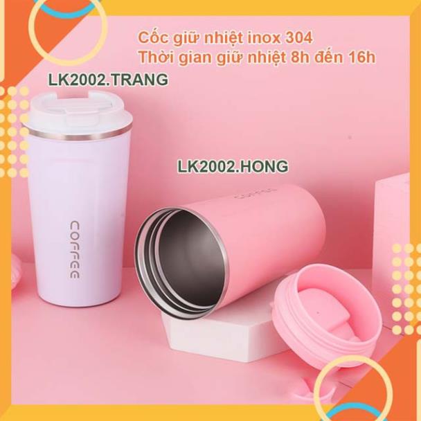 Cốc giữ nhiệt 510ml hàng nhập khẩu cao cấp- LK 2002-khắc chữ logo-tên công ty-quà tặng-doanh nghiệp