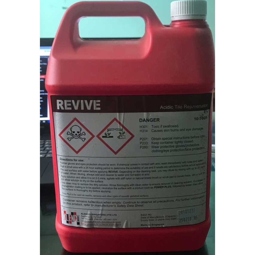 Revive Klenco Chất Tẩy Xi Măng Can 5l Singapor