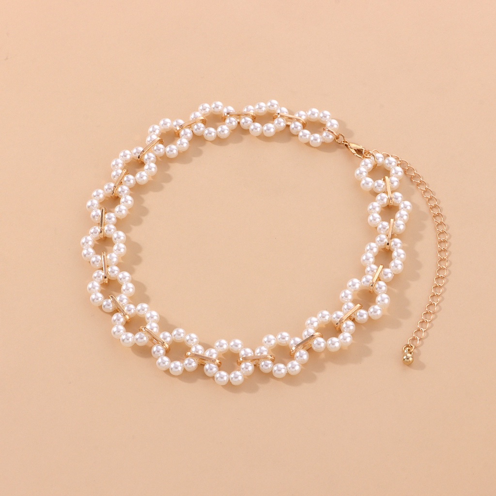(0291) Vòng Cổ Choker Hoa Ngọc Sang Trọng Nữ Tính Phong Cách Hàn Quốc