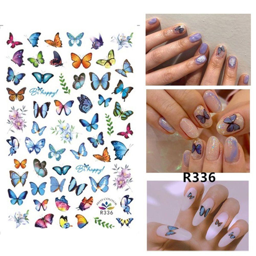 Miếng Dán Trang Trí Móng Tay Hình Bướm Thời Trang