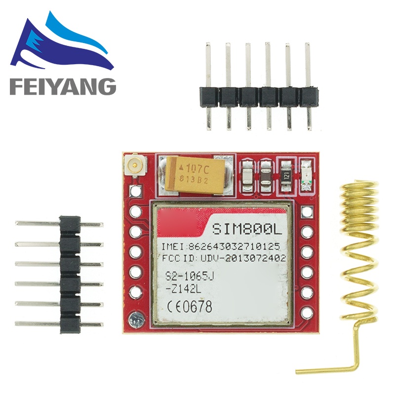 Mô đun GPRS GSM SIM800L thẻ MicroSIM cổng TTLkhông dây kèm anten chuyên dụng
