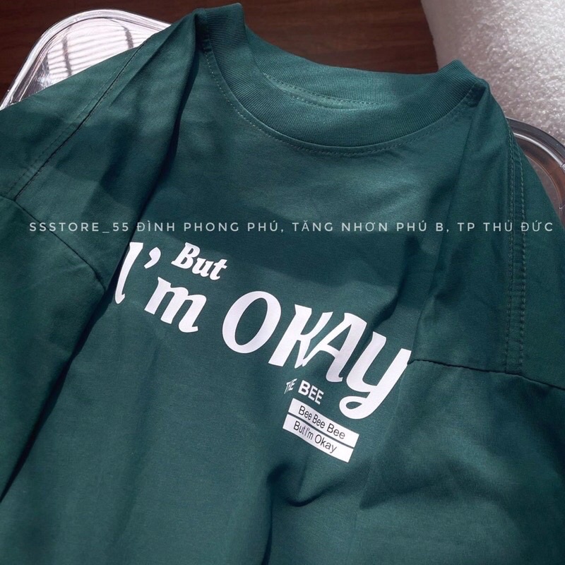Áo thun tay lỡ nam nữ unisex form rộng I'm Ok ullzang vải cotton mịn giá rẻ mặc đơn đôi nhóm