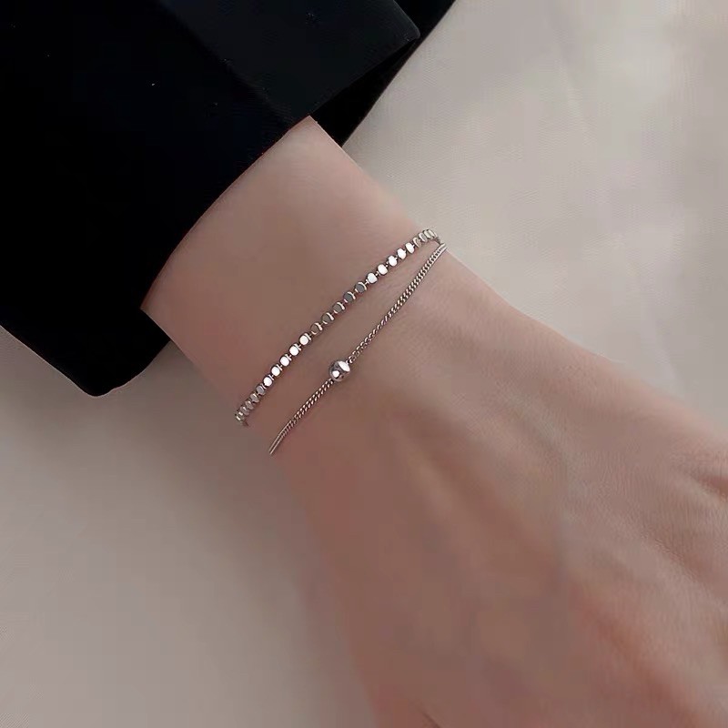 Vòng tay bạc 925 nữ dây đôi đơn giản [Chillee][VT-011] | BigBuy360 - bigbuy360.vn