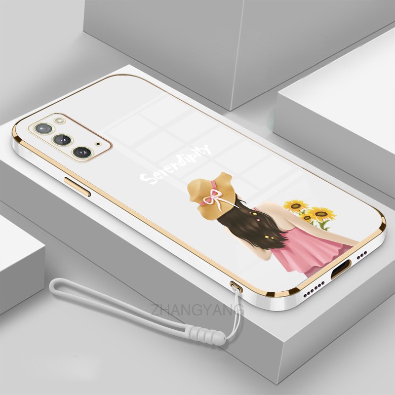 ốp lưng Samsung note 20 Samsung note 20 ultra Ốp Điện Thoại TPU Silicon Viền Mạ Màu Hình Cô Gái Xinh Đẹp Cho Samsung note 20 Samsung note 20 ultra