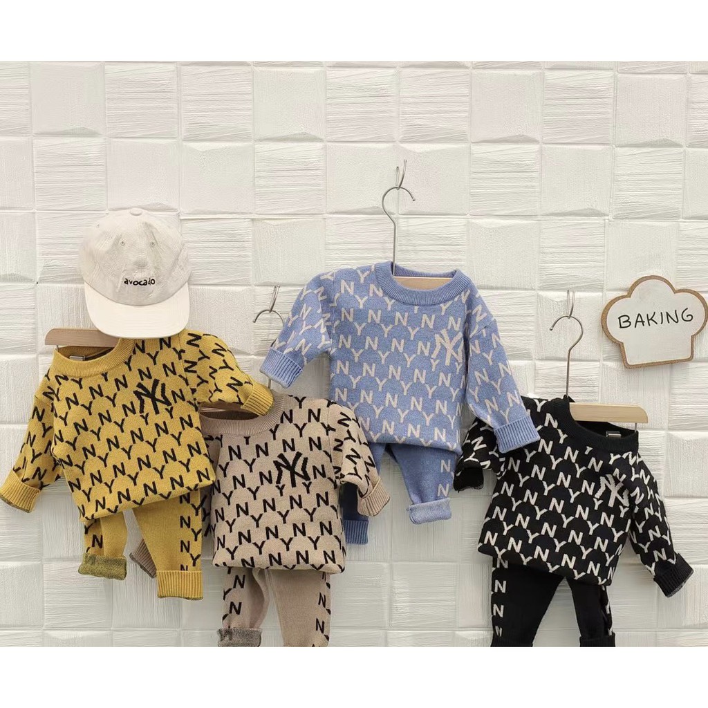 Bộ Len Dày Mùa Đông Cho Bé Hàng Quảng Châu size 0-3 tuổi