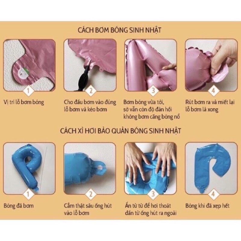 Bóng số size to 70cm trang trí sinh nhật siêu Sang