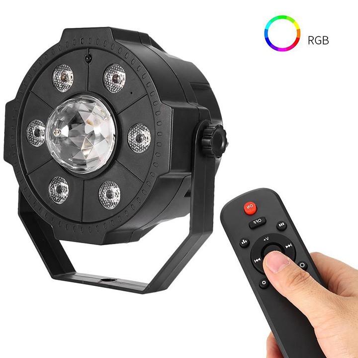 Đèn Laser Sân Khấu Led Par Light có loa, điều khiển từ xa và bluetooth ( tặng USB và đôi pin )