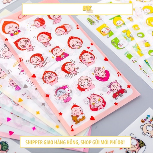 Hình dán sticker cute dễ thương dán balo phụ kiện trang trí-BST400