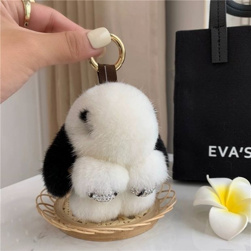 Móc Khóa Thỏ Nhồi Bông Dễ Thương Dành Cho Nữ