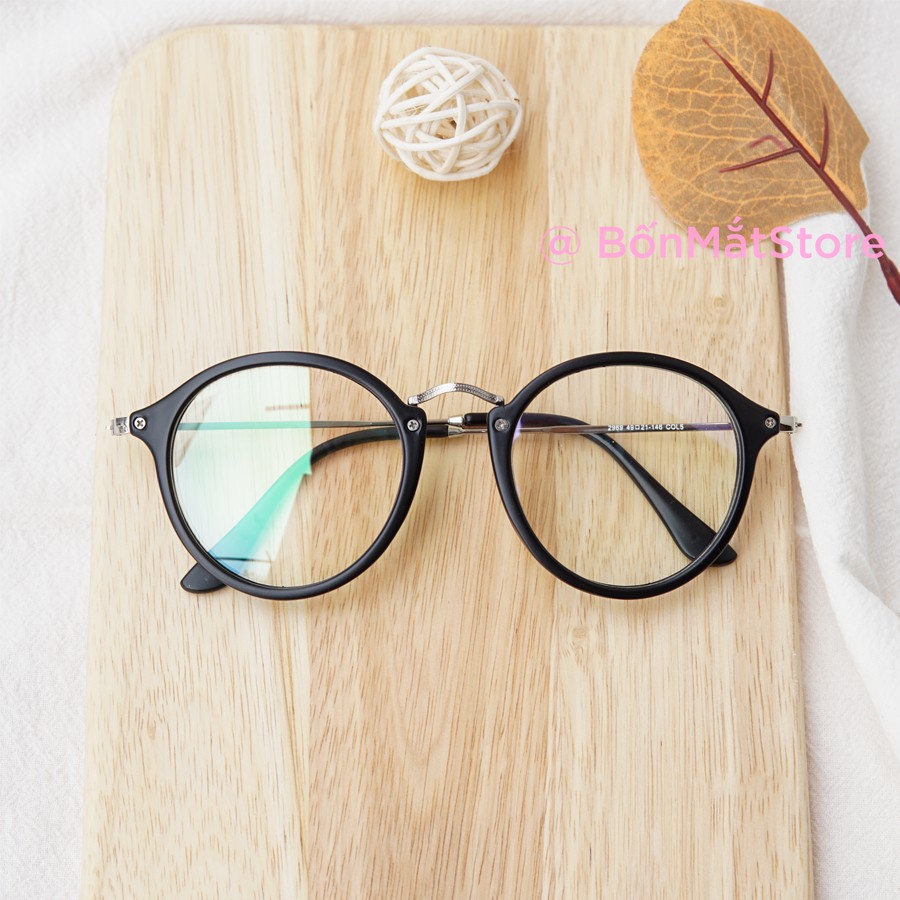 Gọng Kính Cận Tròn Vintage Càng Mảnh B969