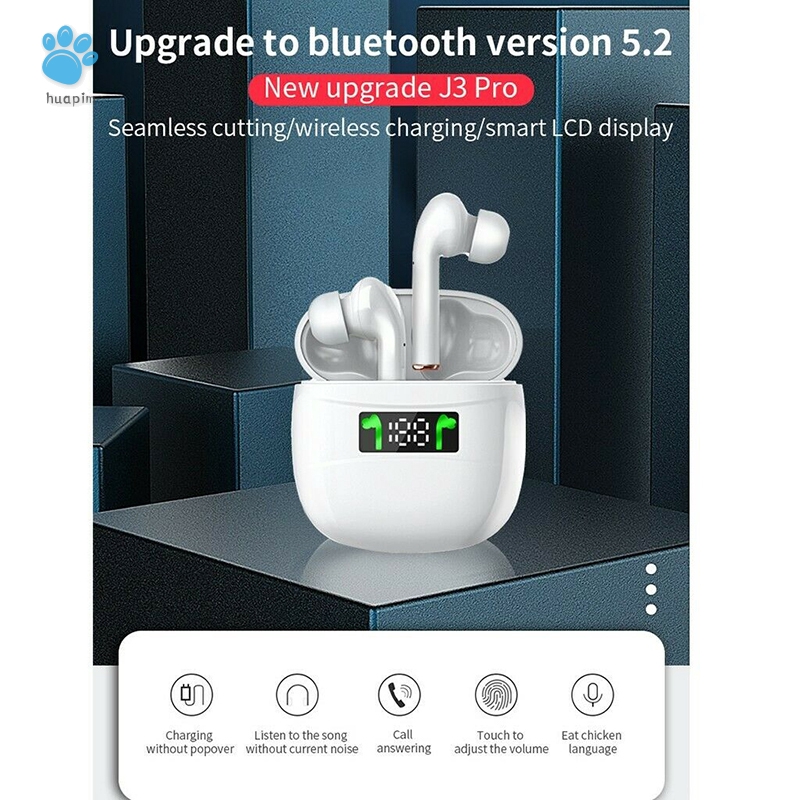 Tai Nghe Bluetooth 5.2 Không Dây Có Đèn Led Và Phụ Kiện