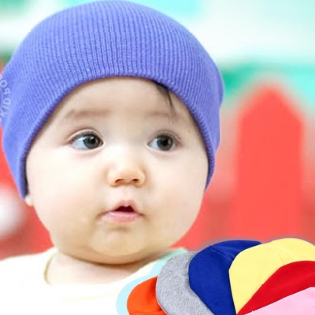 Mũ cotton màu cho bé (được chọn màu)