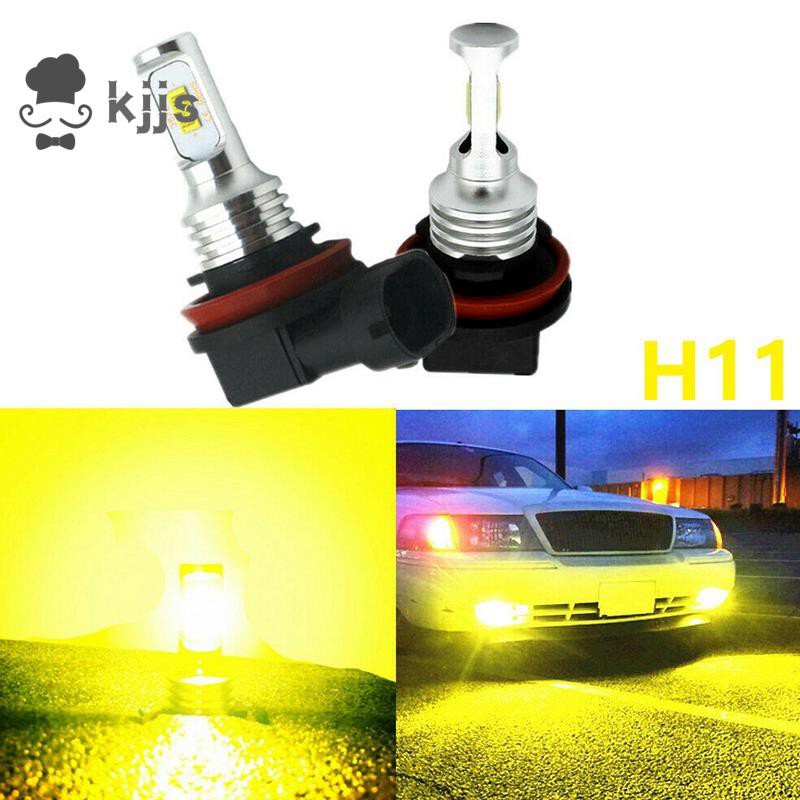 H11 H8 H16 80W 4000LM 3000K Yellow Tech LED Fog Lights Bulbs Kit