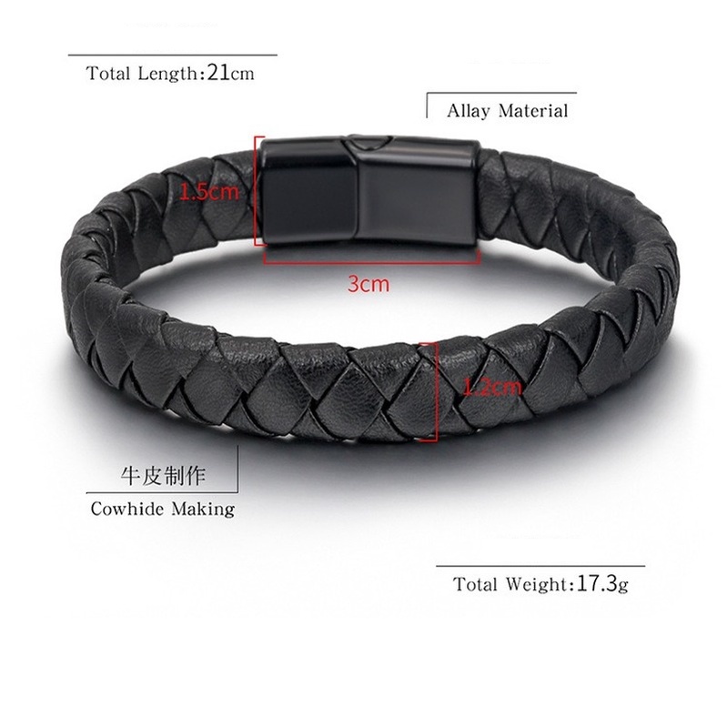 Vòng Tay Da Bện Phong Cách Vintage Cho Nam