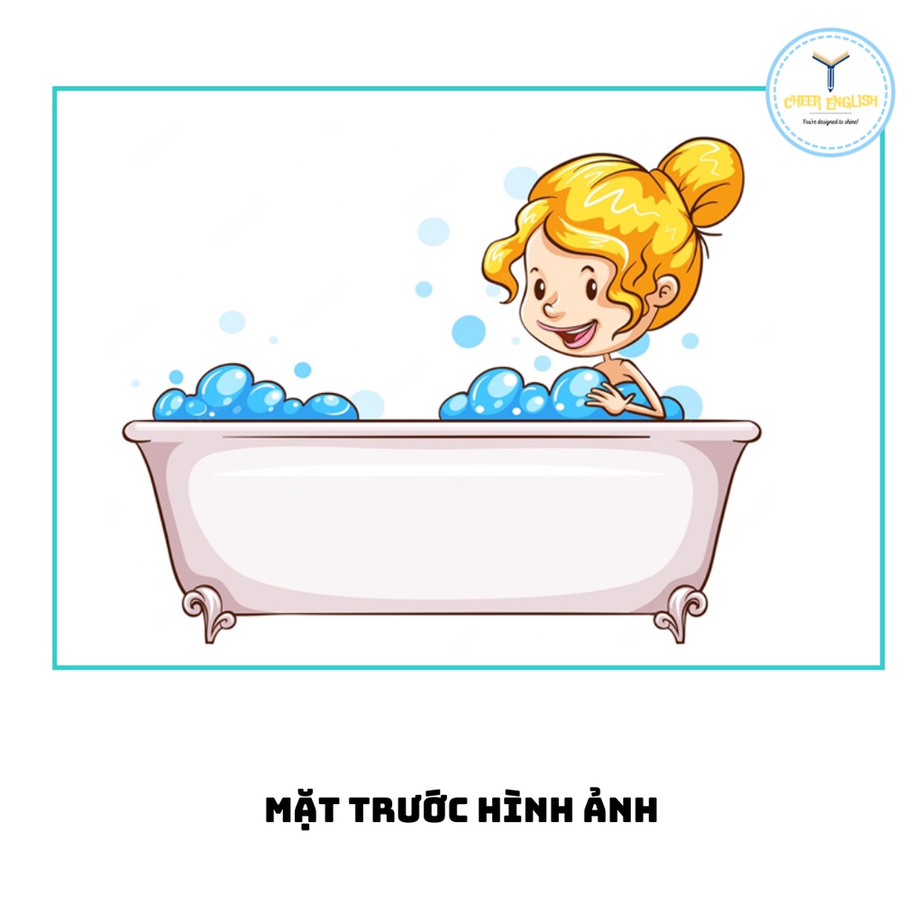 Flashcard Tiếng Anh chủ đề hoạt động hằng ngày thẻ học từ vựng A5 plastic